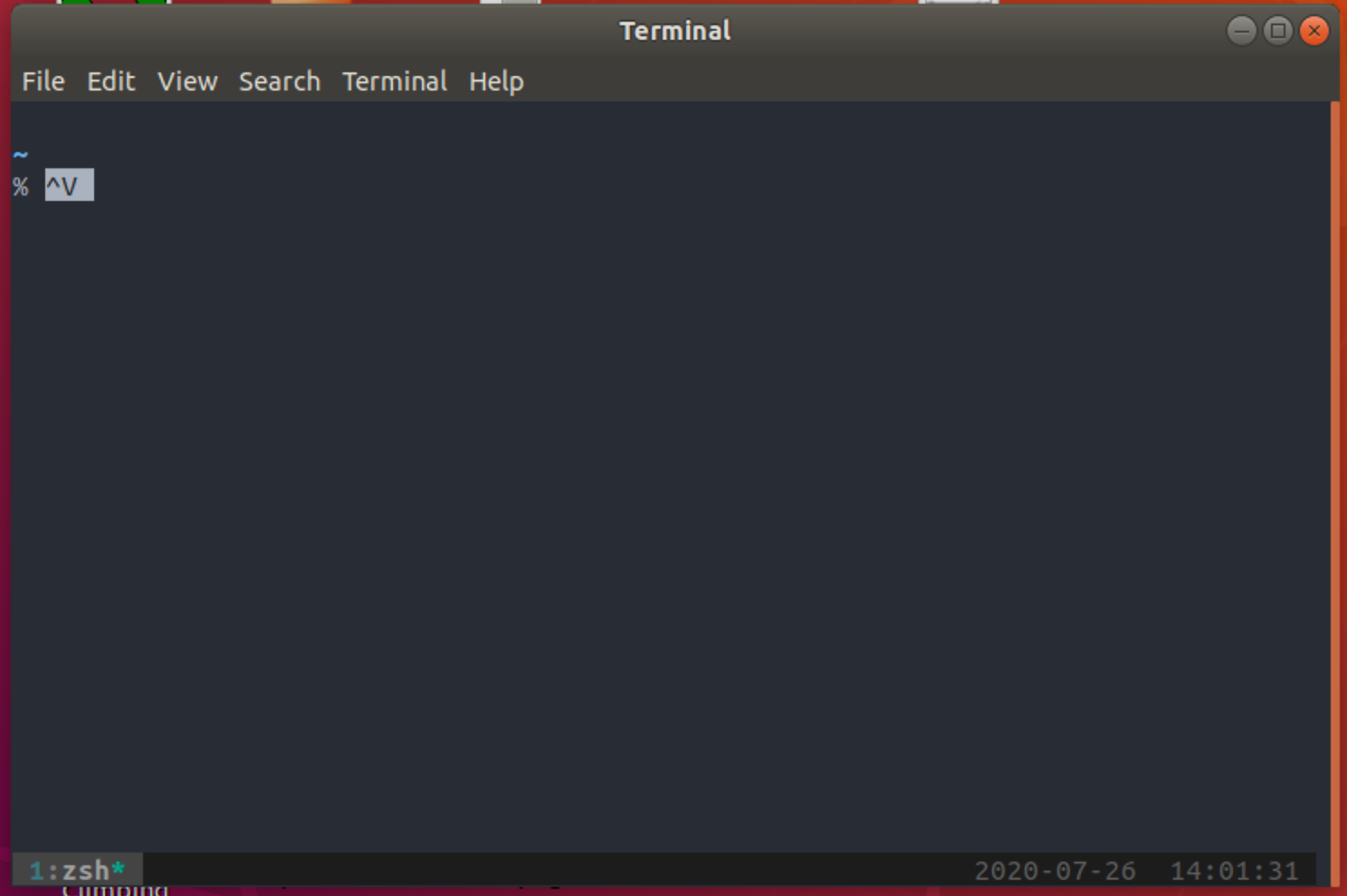 Screenshot: Ctrl + V on Ubuntu