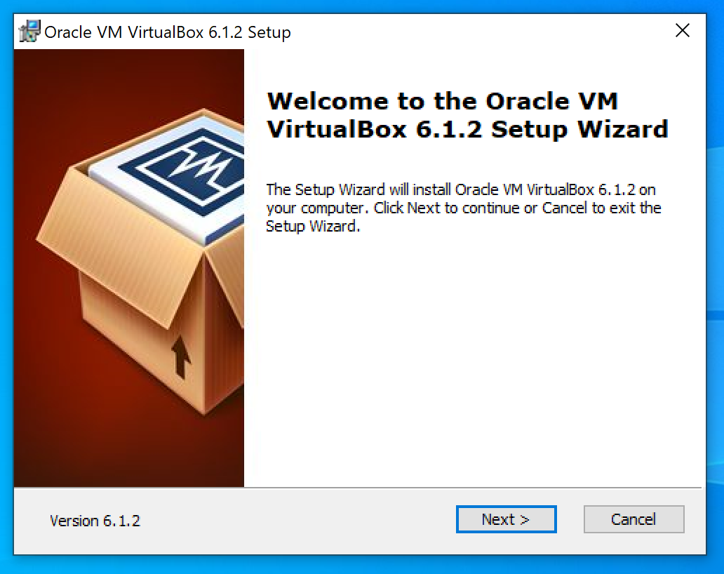 Screenshot: VirtualBox Setup